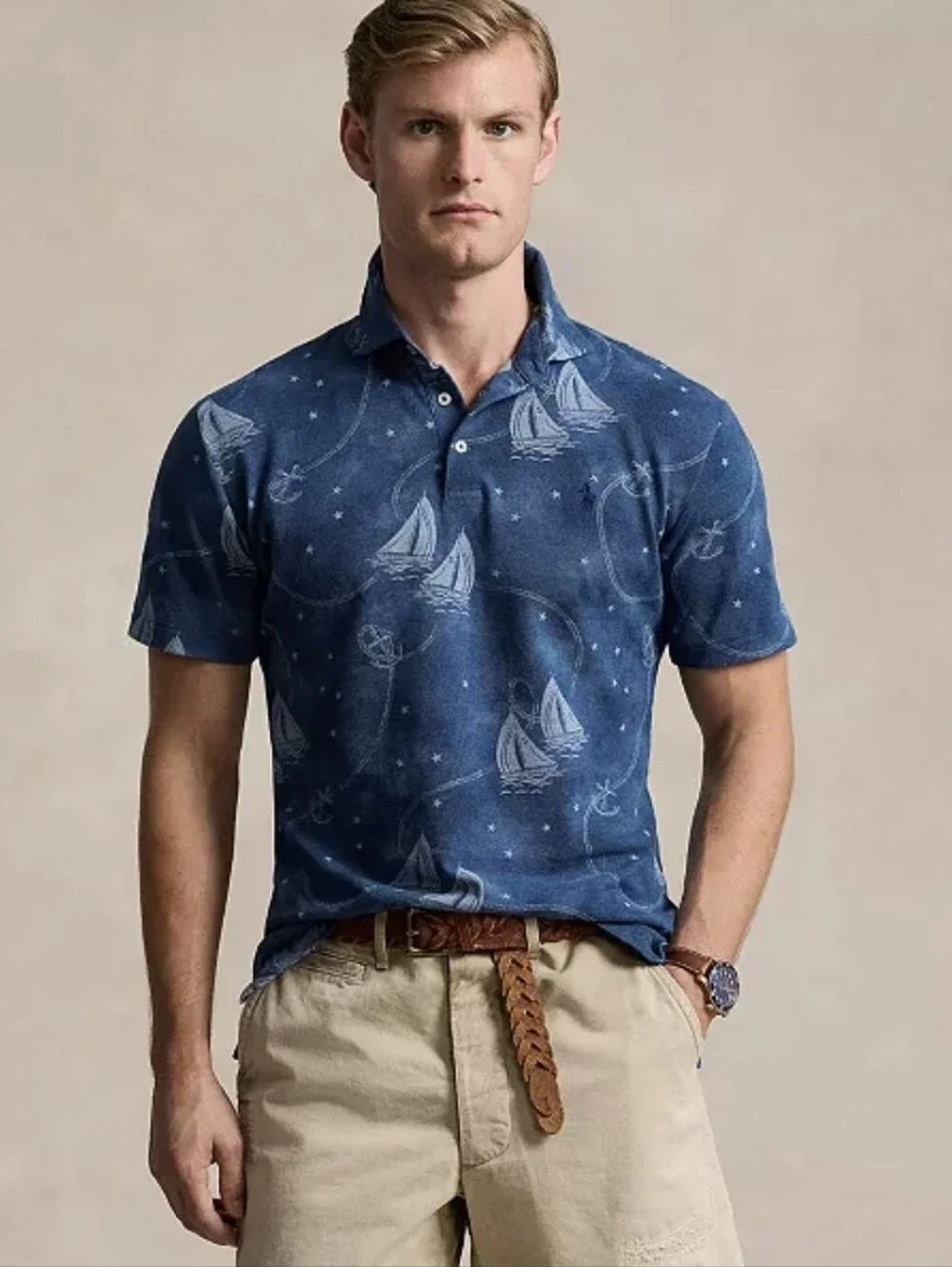 Polo Ralph Laurrn Classic Fit Nautical Mesh Polo Shirt Size XXL NWT $125